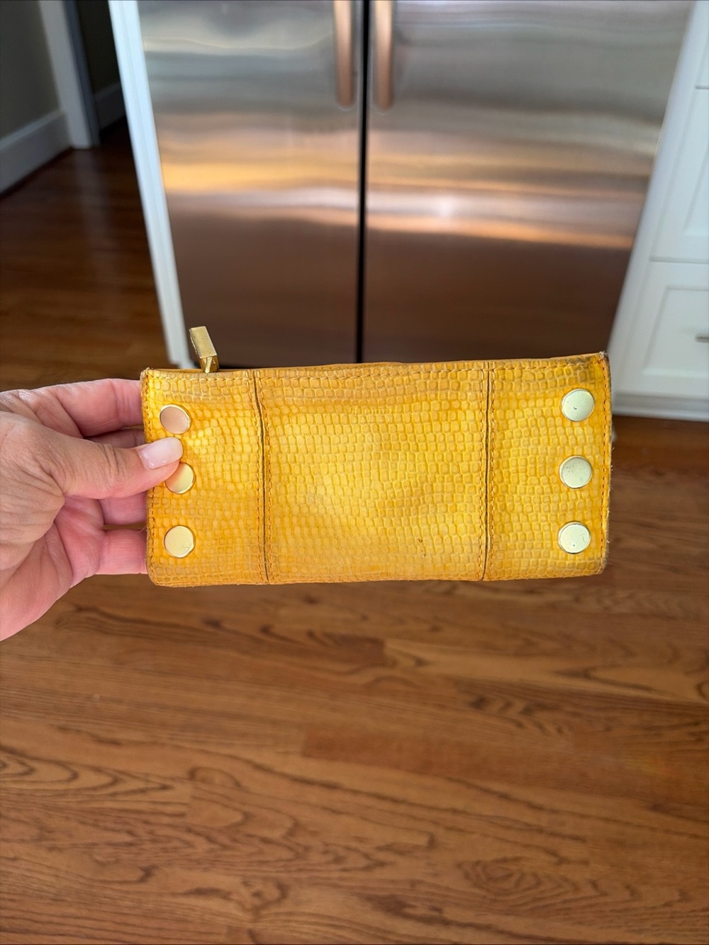 HAMMITT 110 North Yellow Textured Wallet